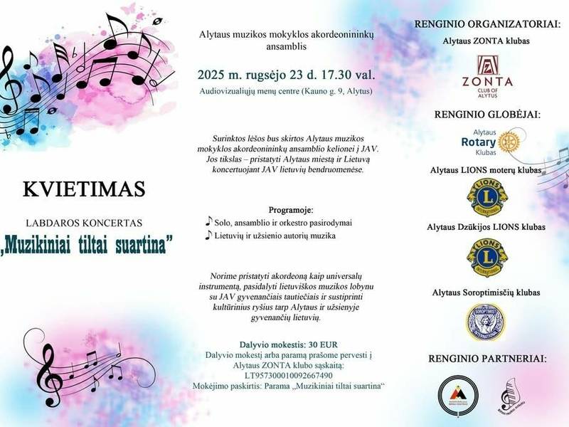 Labdaros koncertas ,,Muzikiniai tiltai suartina''