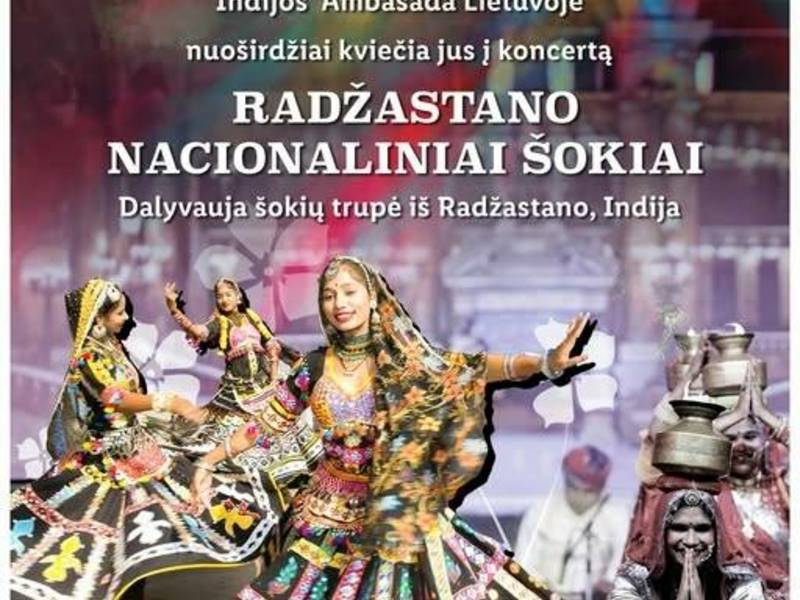 Koncertas „Radžastano nacionaliniai šokiai“.