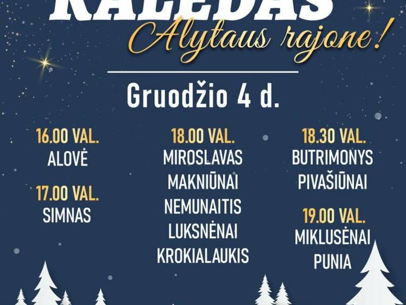 Kalėdų eglutės įžiebimas Miklusėnuose