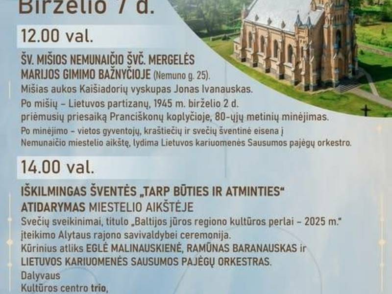  Nemunaičio parapijos  400 metų jubiliejus.
