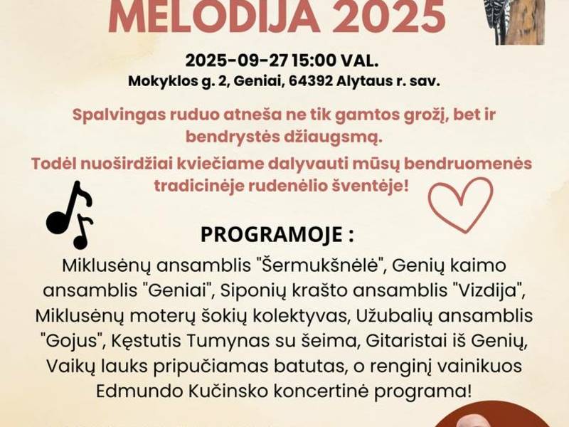 Rudens spalvų melodija 2025