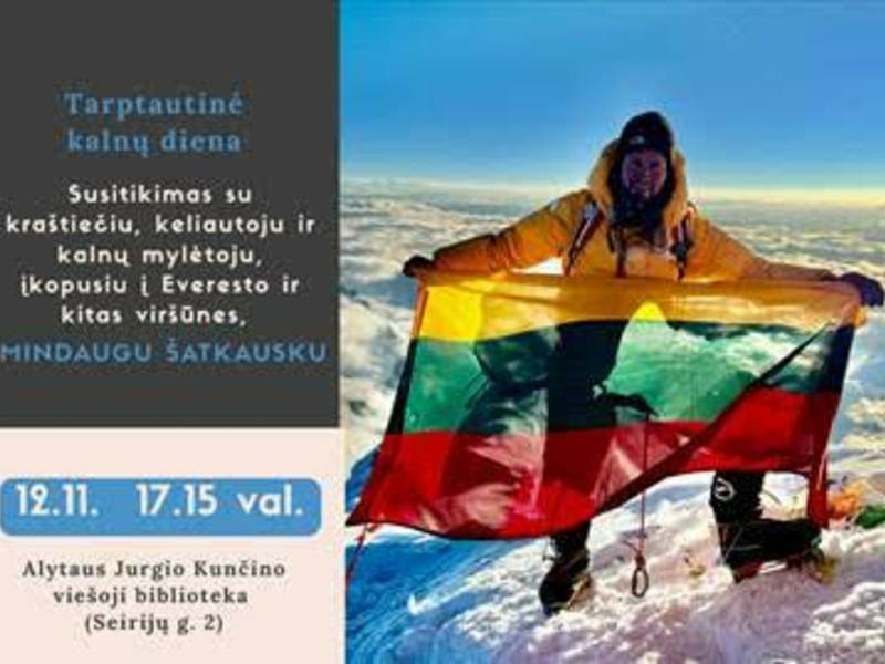 Susitikimas su keliautoju Mindaugu Šatkausku