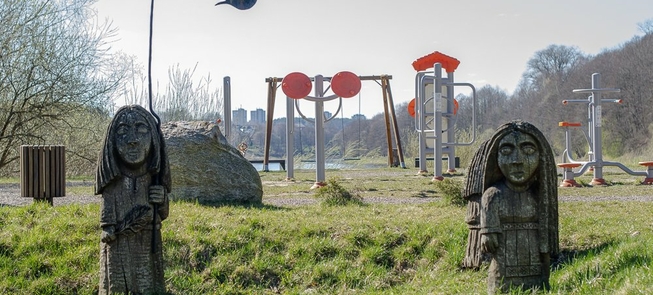 Poilsio zona prie Alytaus piliakalnio 