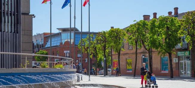 Fontanna na Placu Ratuszowym w Alytusie